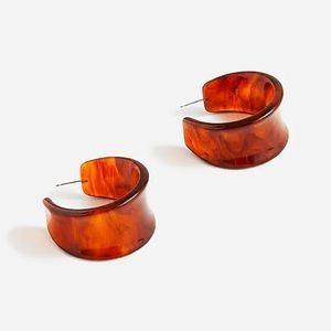 J. Crew Made-in-Italy concave hoop earrings